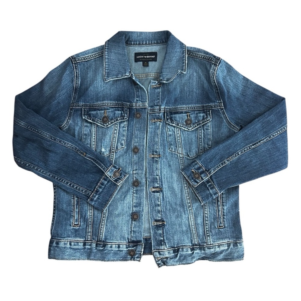 Lucky Brand Tomboy Trucker Denim Jacket, Medium Wash, Sz M